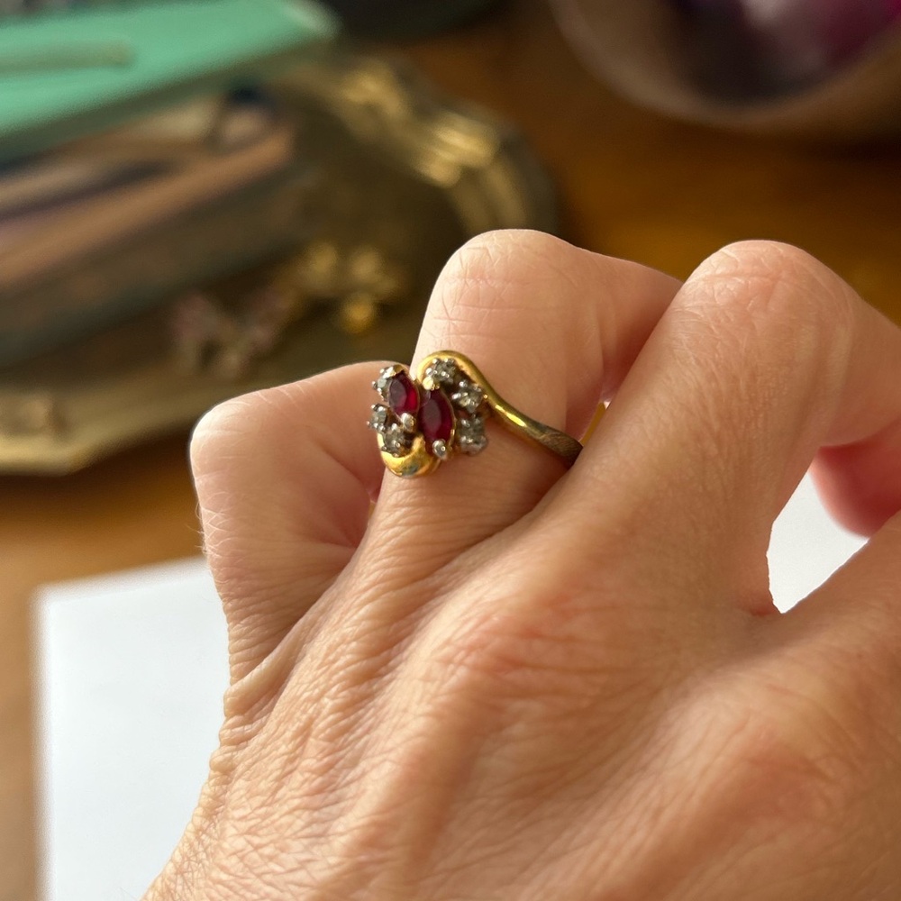 Double Ruby Ring - Picture 6 of 8
